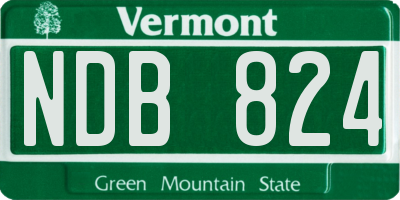 VT license plate NDB824