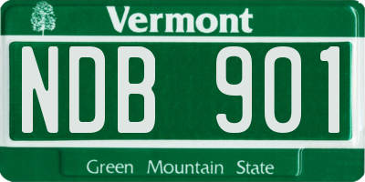 VT license plate NDB901