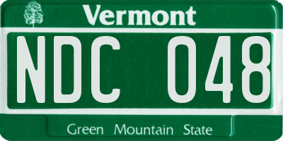 VT license plate NDC048
