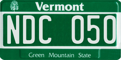 VT license plate NDC050