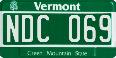 VT license plate NDC069