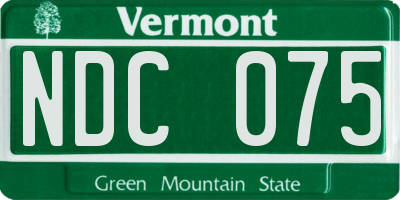 VT license plate NDC075
