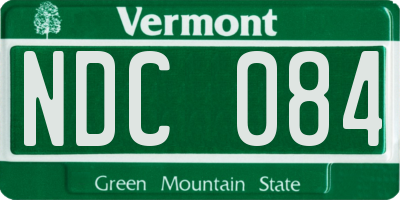 VT license plate NDC084