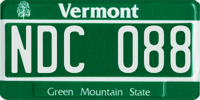 VT license plate NDC088