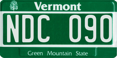 VT license plate NDC090