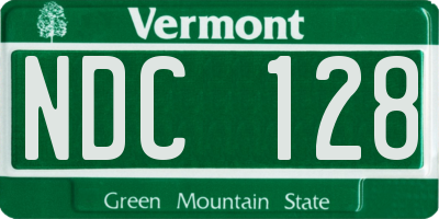 VT license plate NDC128