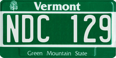 VT license plate NDC129