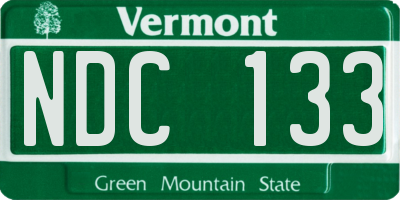 VT license plate NDC133