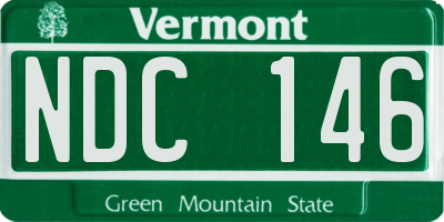 VT license plate NDC146