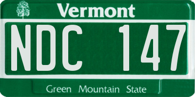VT license plate NDC147