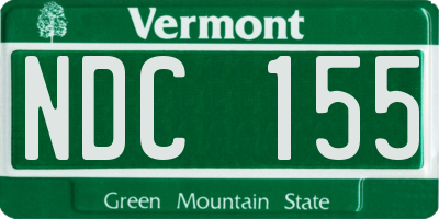VT license plate NDC155