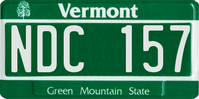 VT license plate NDC157