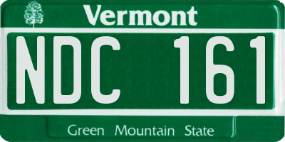 VT license plate NDC161