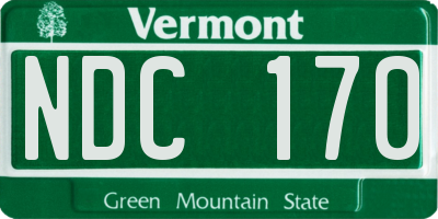 VT license plate NDC170