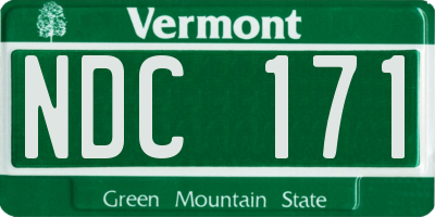 VT license plate NDC171