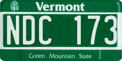 VT license plate NDC173