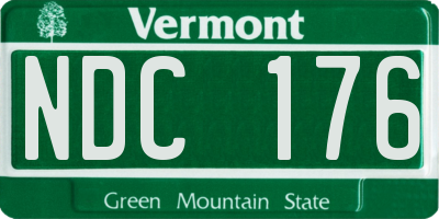 VT license plate NDC176