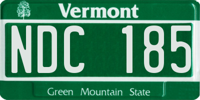 VT license plate NDC185