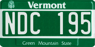 VT license plate NDC195