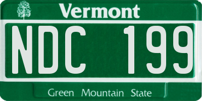 VT license plate NDC199