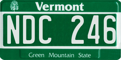 VT license plate NDC246