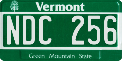 VT license plate NDC256