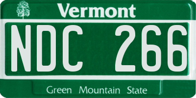 VT license plate NDC266