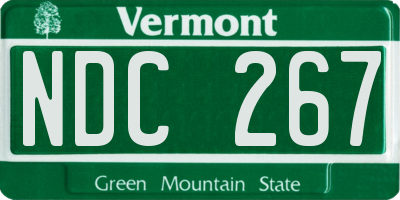 VT license plate NDC267