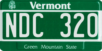 VT license plate NDC320
