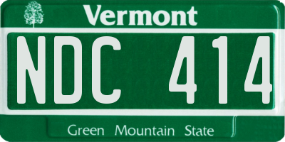 VT license plate NDC414