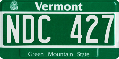 VT license plate NDC427