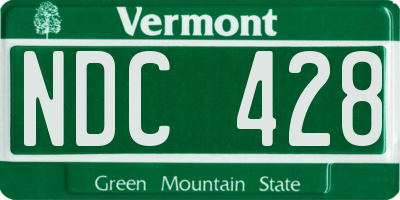 VT license plate NDC428