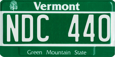 VT license plate NDC440