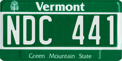 VT license plate NDC441
