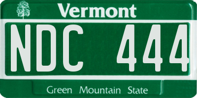 VT license plate NDC444