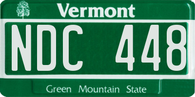 VT license plate NDC448