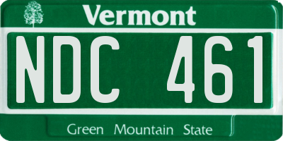 VT license plate NDC461