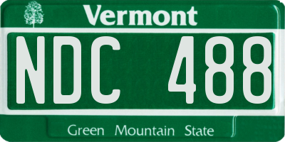 VT license plate NDC488
