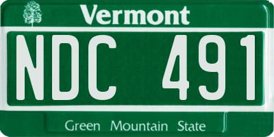 VT license plate NDC491