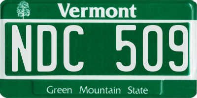 VT license plate NDC509