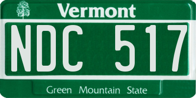 VT license plate NDC517