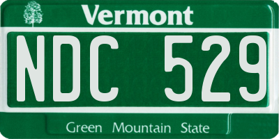 VT license plate NDC529