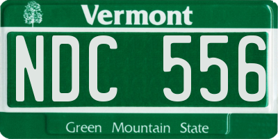 VT license plate NDC556