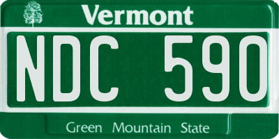 VT license plate NDC590