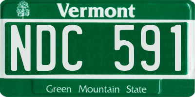 VT license plate NDC591
