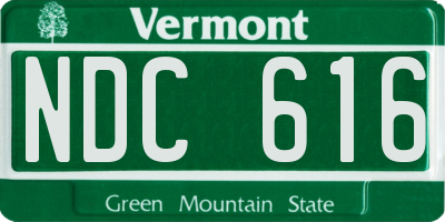 VT license plate NDC616