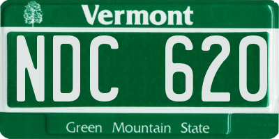 VT license plate NDC620