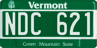 VT license plate NDC621