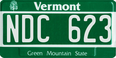VT license plate NDC623