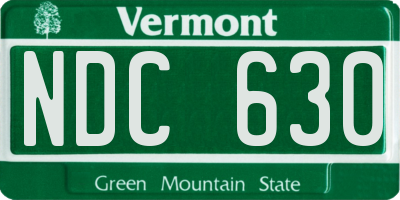 VT license plate NDC630
